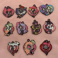11pcs Cartoon Anime Pendant Alloy Drip Oil DIY Bag Phone Chain Pendant Bracelet Necklace Accessories