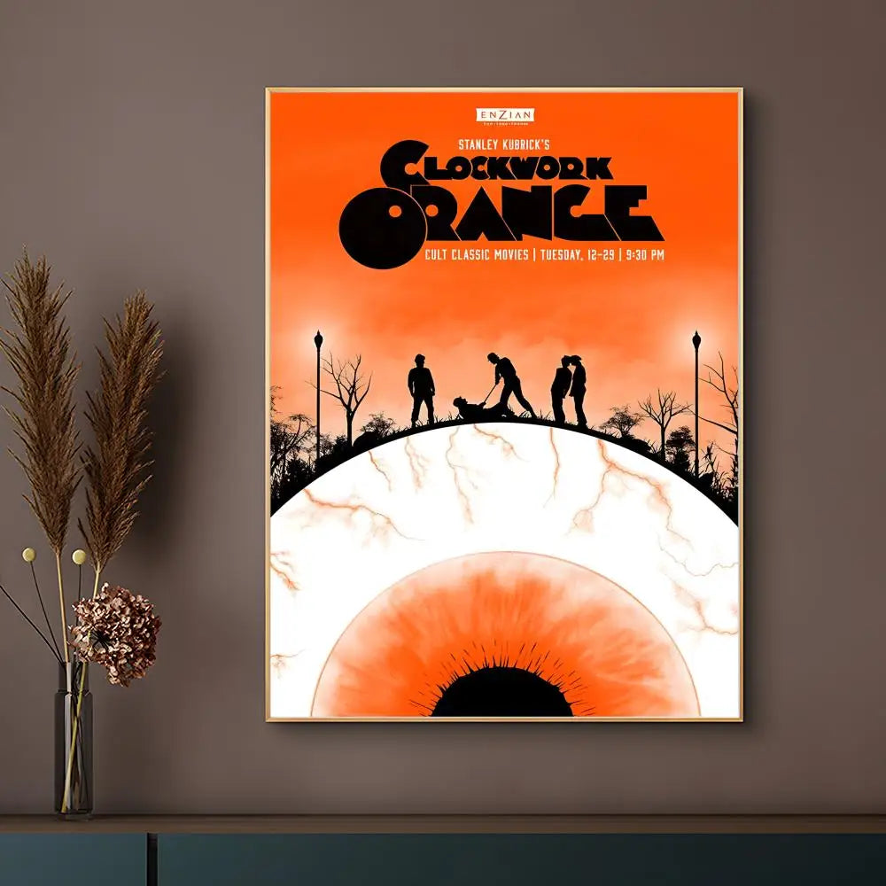 Classic Movie A Clockwork Orange Poster HD Waterproof Self-Adhesive Wall Art – Multi-Scene Use, Top Gift Pick