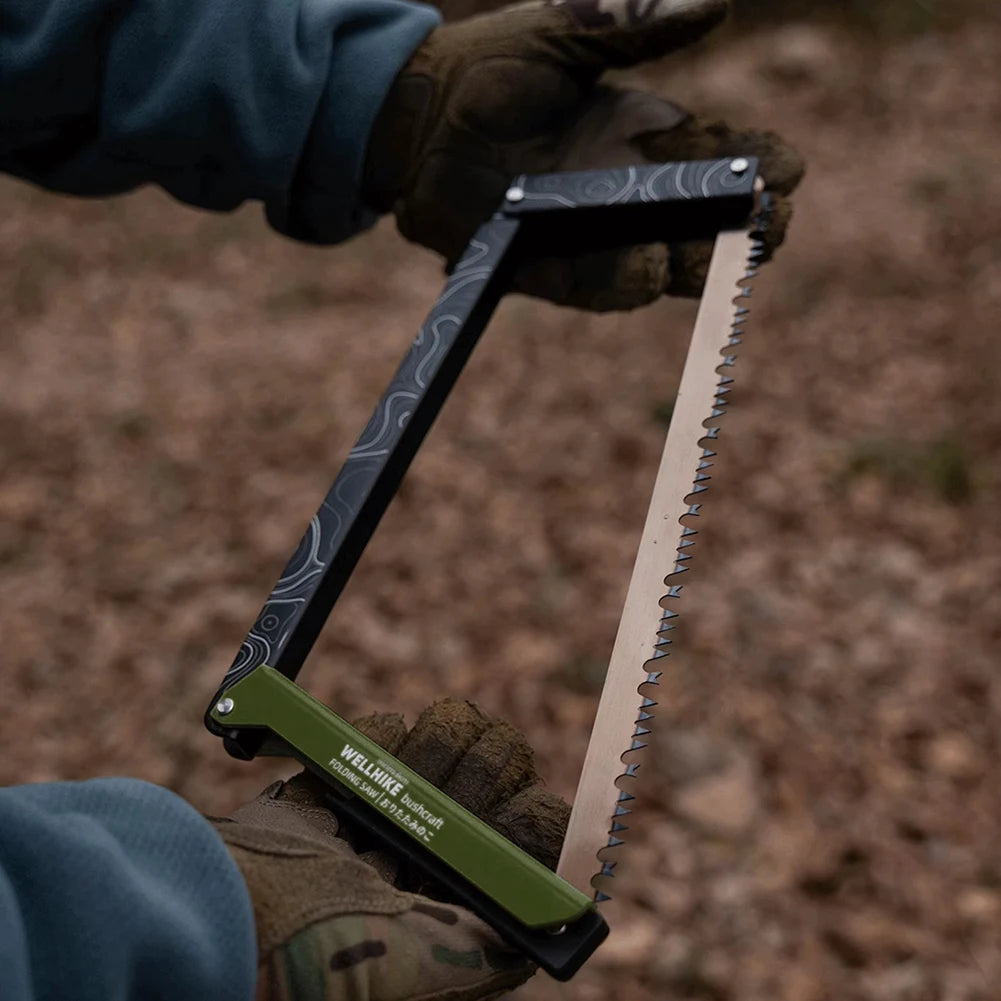 Folding Saw with Storage Bag Portable Wood Saw Aluminum Alloy Multifunctional Handsaw Outdoor Hiking Survival Tools