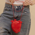 Women's bag 2025 new fashion niche design heart chain shoulder bag metal dinner bag
