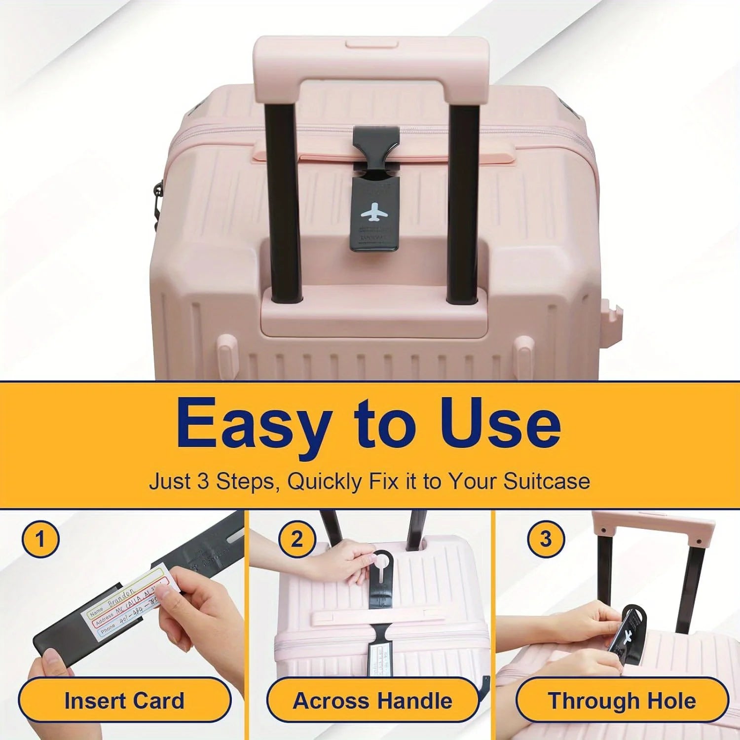 6Pcs Travel Accessories Mixed Color Anti Loss Identification Luggage Tags, Durable Airplane Luggage Tag, Travel Luggage Tag