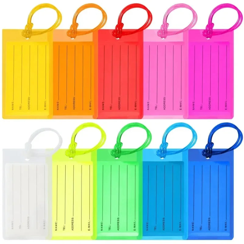 1pcs PCS Luggage Tag Boarding  PVC Baggage Tags Travel Accessory Women Men Suitcase ID Address Name Holder Bag Label
