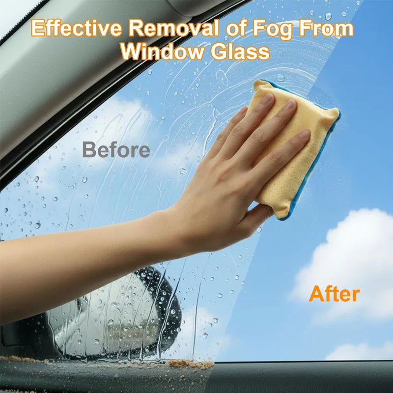 Car Cleaning Sponge Block Car Window Defogger Sponge Windshield Cleaner Glass Universal Cleaning Tool