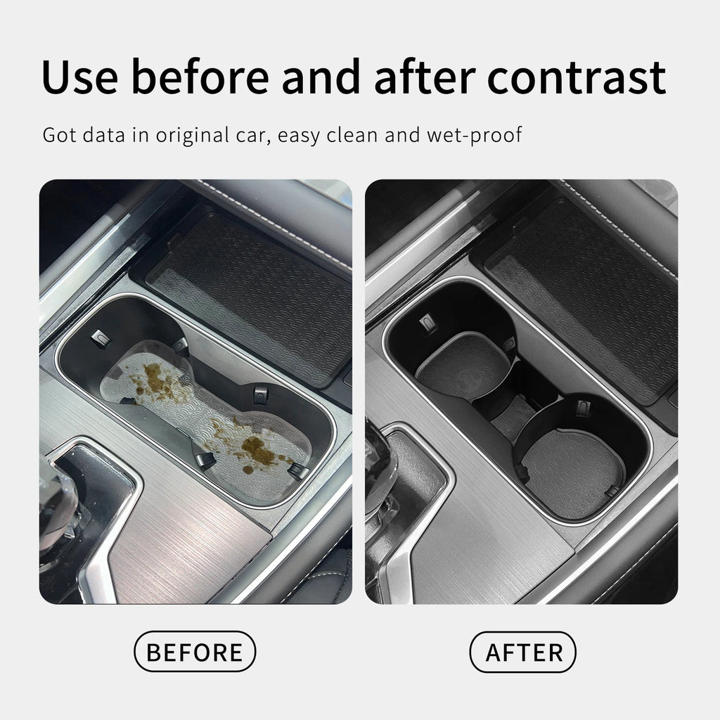 LUCKEASY for Chery Tiggo 7/Tiggo 8 2024-2025 Central Control Cup Holder Drinks Storage Box Water Cup Holder Car Accessories