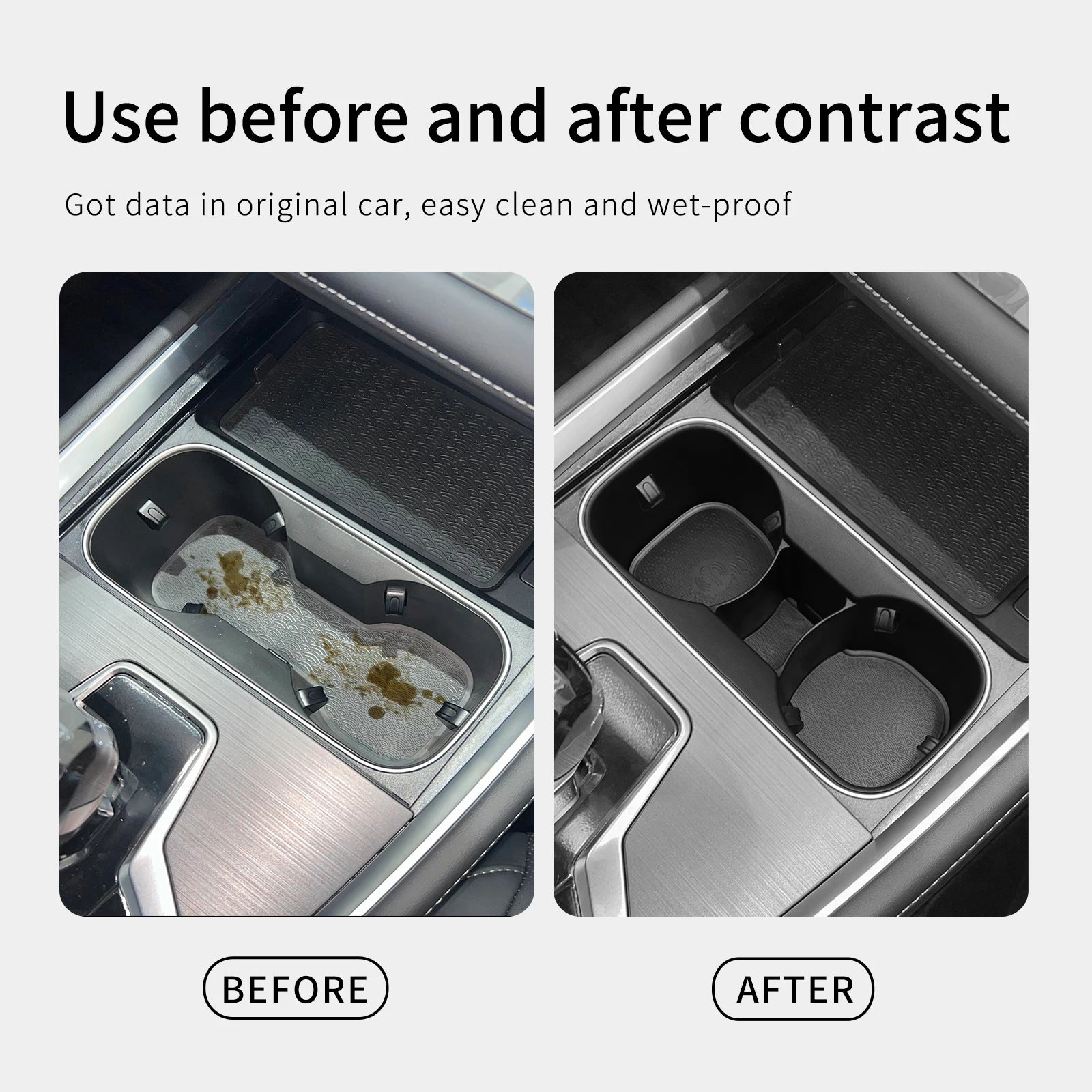 LUCKEASY for Chery Tiggo 7/Tiggo 8 2024-2025 Central Control Cup Holder Drinks Storage Box Water Cup Holder Car Accessories