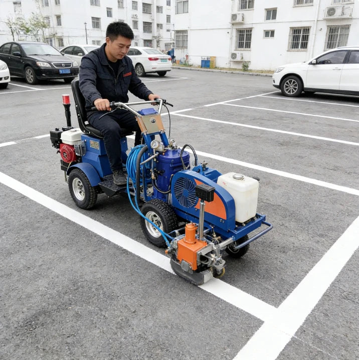 Road Marking Machine Line Striper Line Striping Machine Airless Hand Push Cold Paint Marking Equipment For Parking Lot Garage