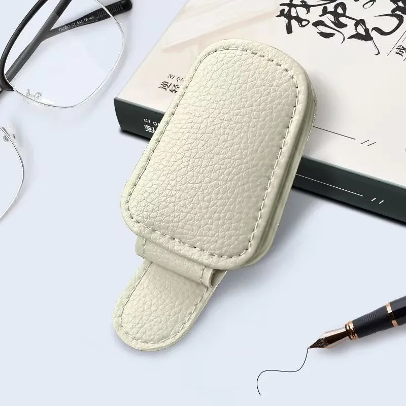 1pc Universal Car Sun Visor Glasses Clip, Made Of PVC, Car Glasses Holder, Interior Accessories, Glasses Storage Rack