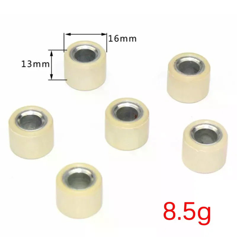 Hot! 6Pcs GY6 50 80cc Driving Wheel Variator Roller Modified Scooter Engine Parts
