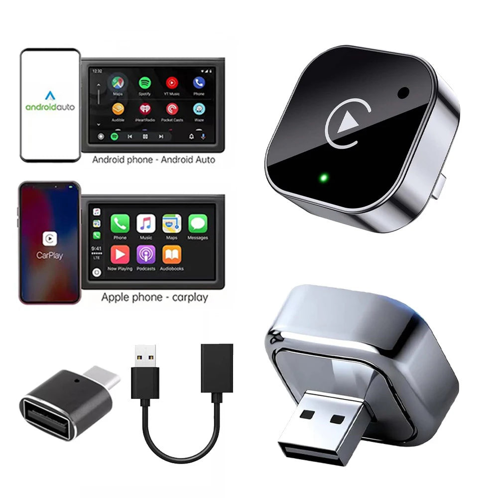 1Set Wireless CarPlay Adapter, Broader Compatibility for iPhone & Android, Compact Stable Connection for CarPlay & Android Auto