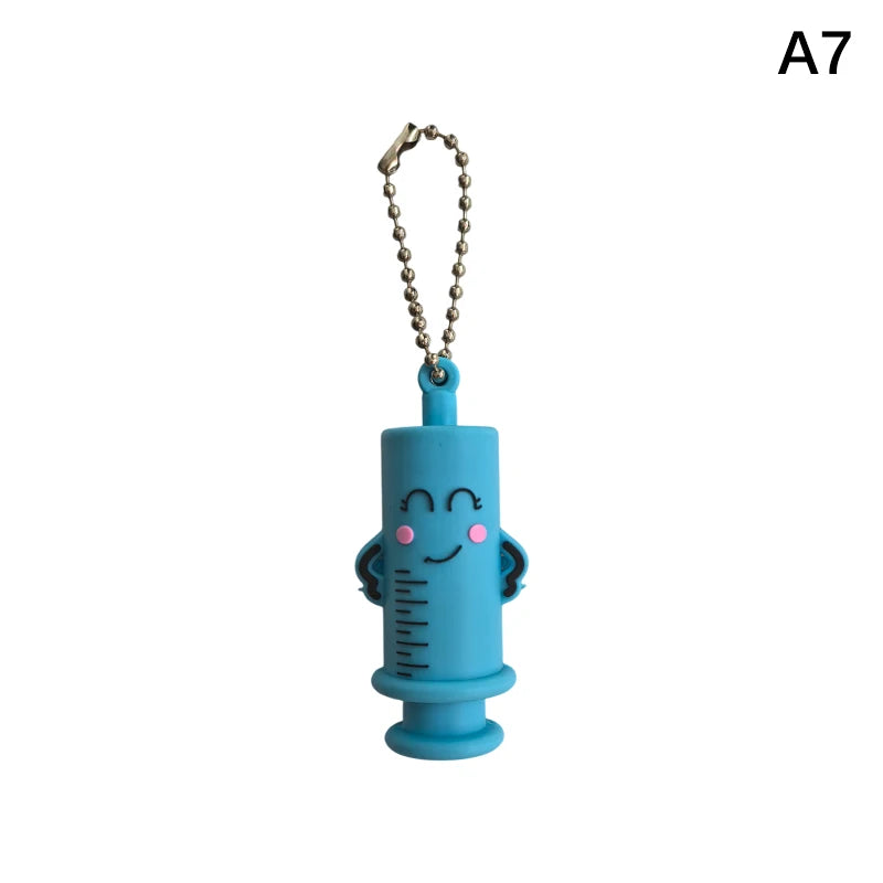 Ampoule Bottle Opener Keychain Syringe-Shaped Medication Vial Cutter Nurse Doctor Ampoule Bottle Breaker Aid Nurse Tool
