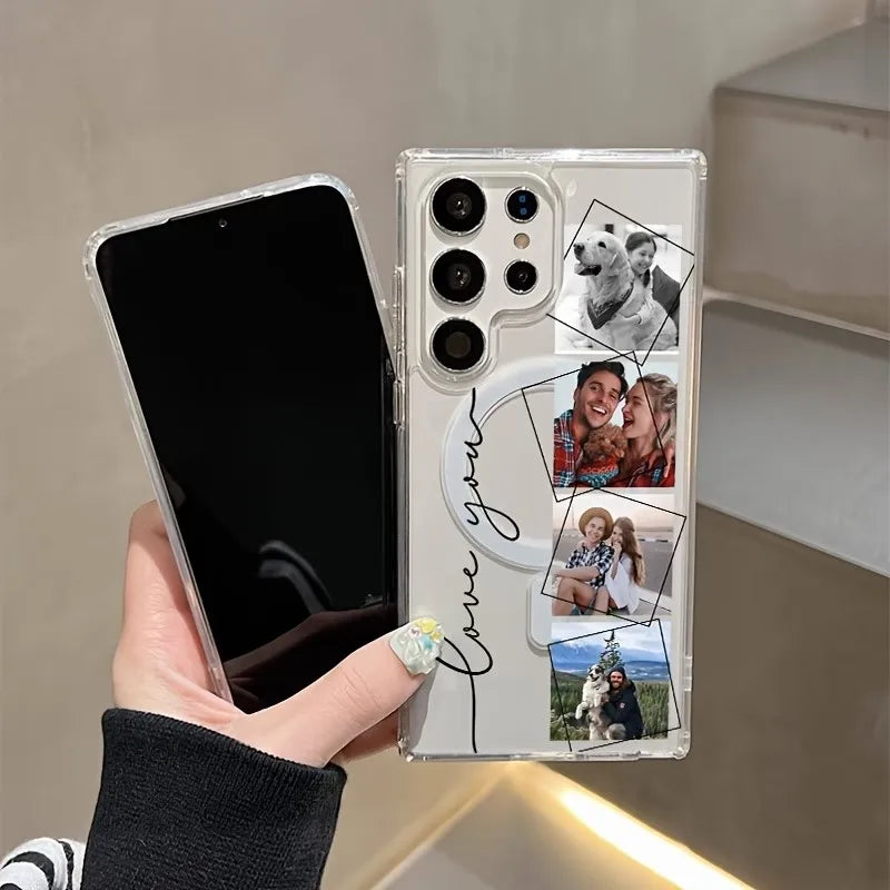 Personalized Custom Photo Magnetic Phone Case For Samsung Galaxy S26 S25 S24 S23 S22 S21 Ultra Plus Edge S20 FE Clear DIY Cover