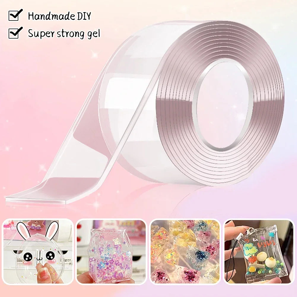 Nano Bubble Tape Super Strong Double Sided Tape Multipurpose Blowable Tape Waterproof Double-Sided Adhesive Nontoxic Super Glue