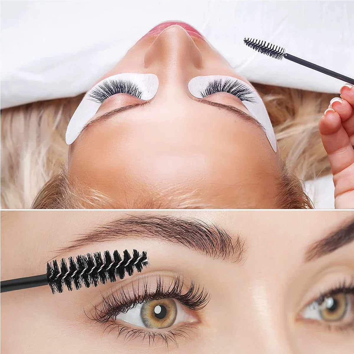 13Pcs Eyelash Extension Cleaning Kit 5 in 1 Lash  Bottle Set Eyebrow Mascara Wand Eye Pad PatchesShampoo Brush Soap Foam Washing