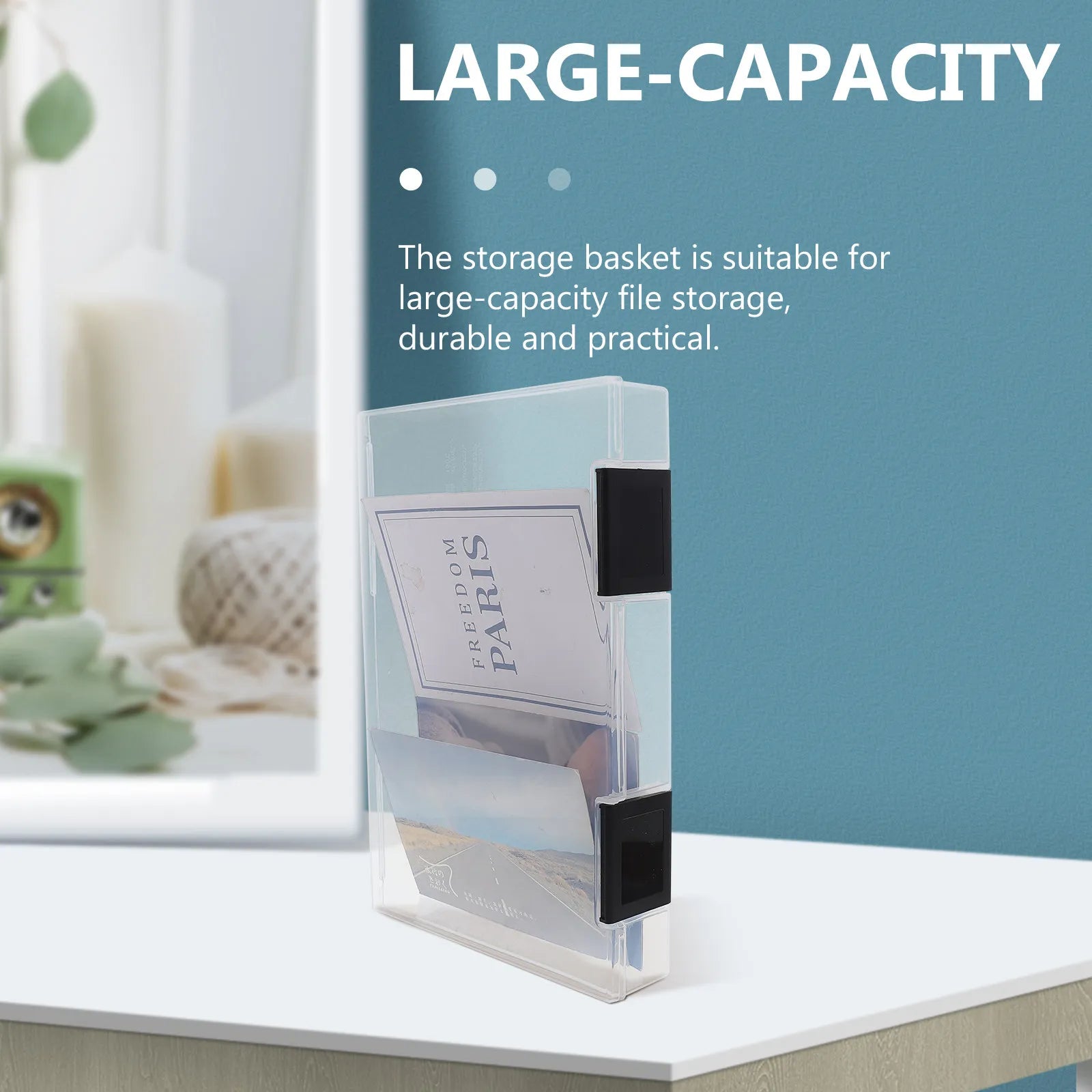1Pcs A5 Document Storage Box Heavy-Duty Plastic File Organizer for Office Study Home Use Thickened Eco-Friendly Document Box