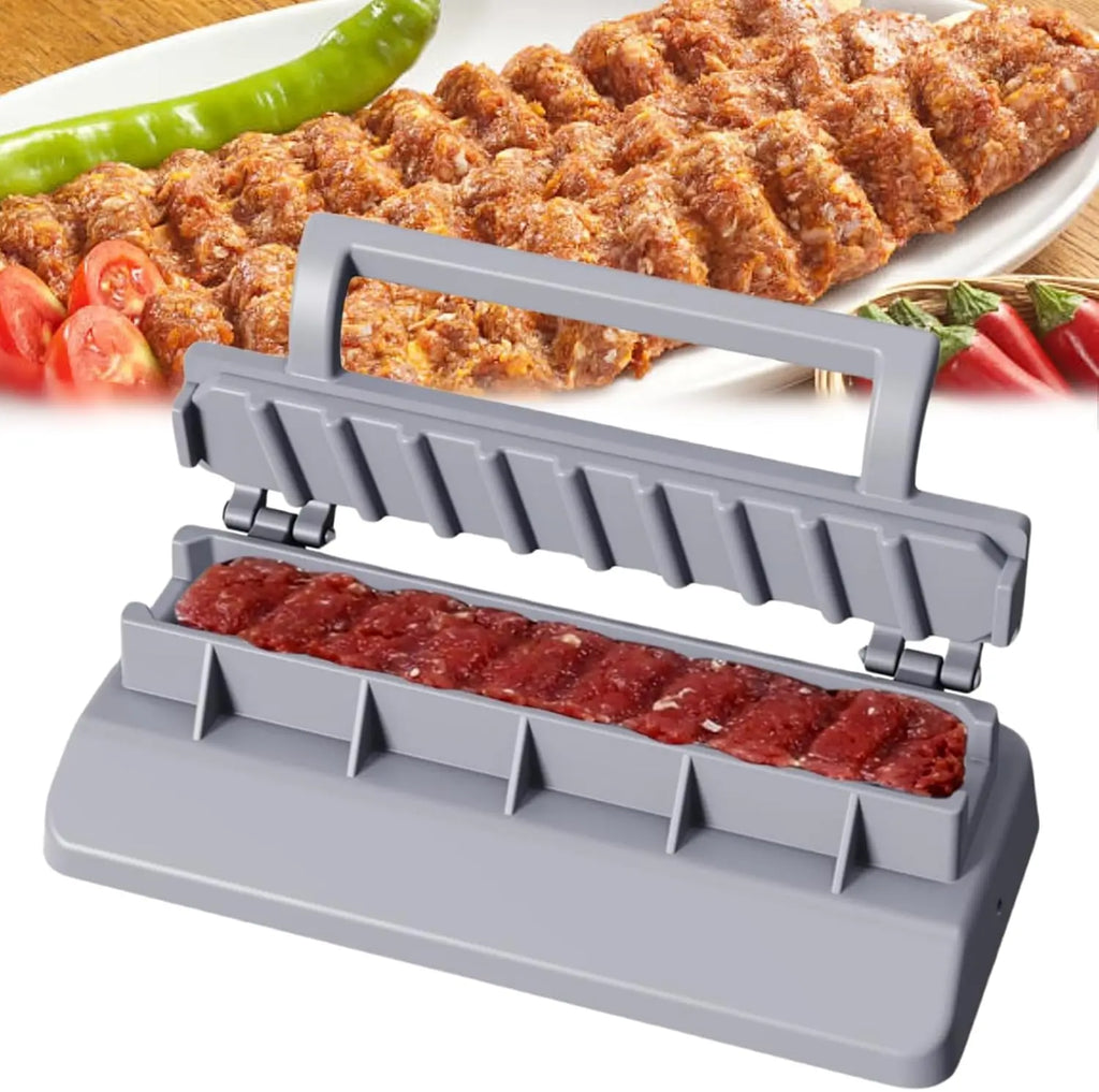 Large Kebab Maker Press: Portable Kabob Skewers Machine & Mold, Quick Tool for Turkish Barbecue, Easy to Use & Clean