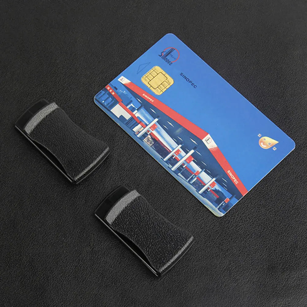 2PCS Sunglass Holder Card Glasses Ticket Holder Auto Car Clip Black Dashboard Door Adhesive Clips Car Styling Car Accessories