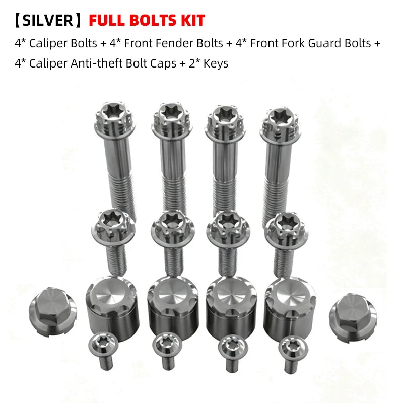 Road Faith Titanium Alloy Motorcycle Caliper Bolt Front Fender Bolts Anti-theft For HD 121CVO 121ST 24-up 117 Road/ Street Glide