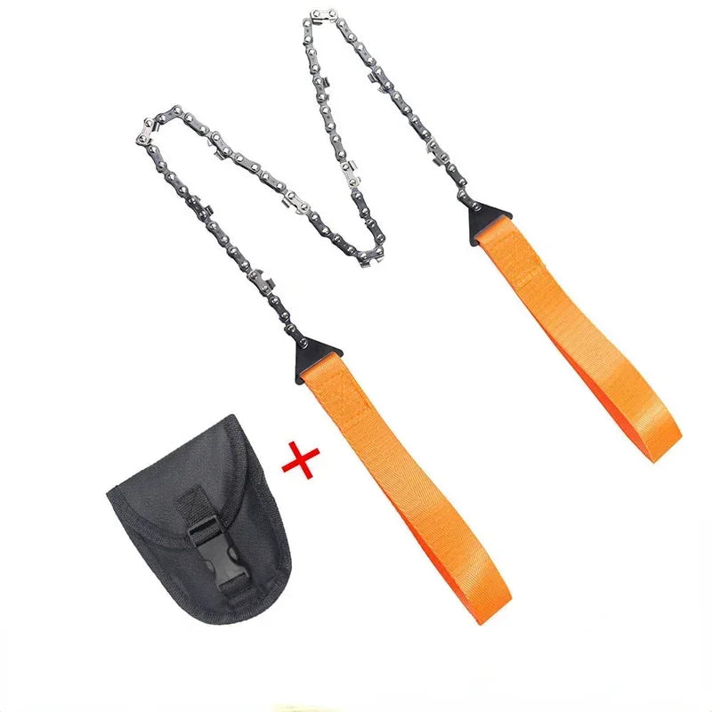 11 Tooth Portable Hand Zipper Saw Outdoor Chain Wire Saw Manganese Steel Pocket Wire Saw 24 Inch Garden Pruning tools