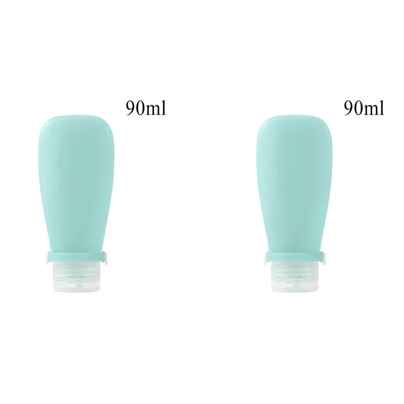 1/2pcs Silicone Travel Bottle Cosmetic Storage Refillable Lotion Bottle Leakproof Shampoo Container Squeeze Tube Empty Bottle
