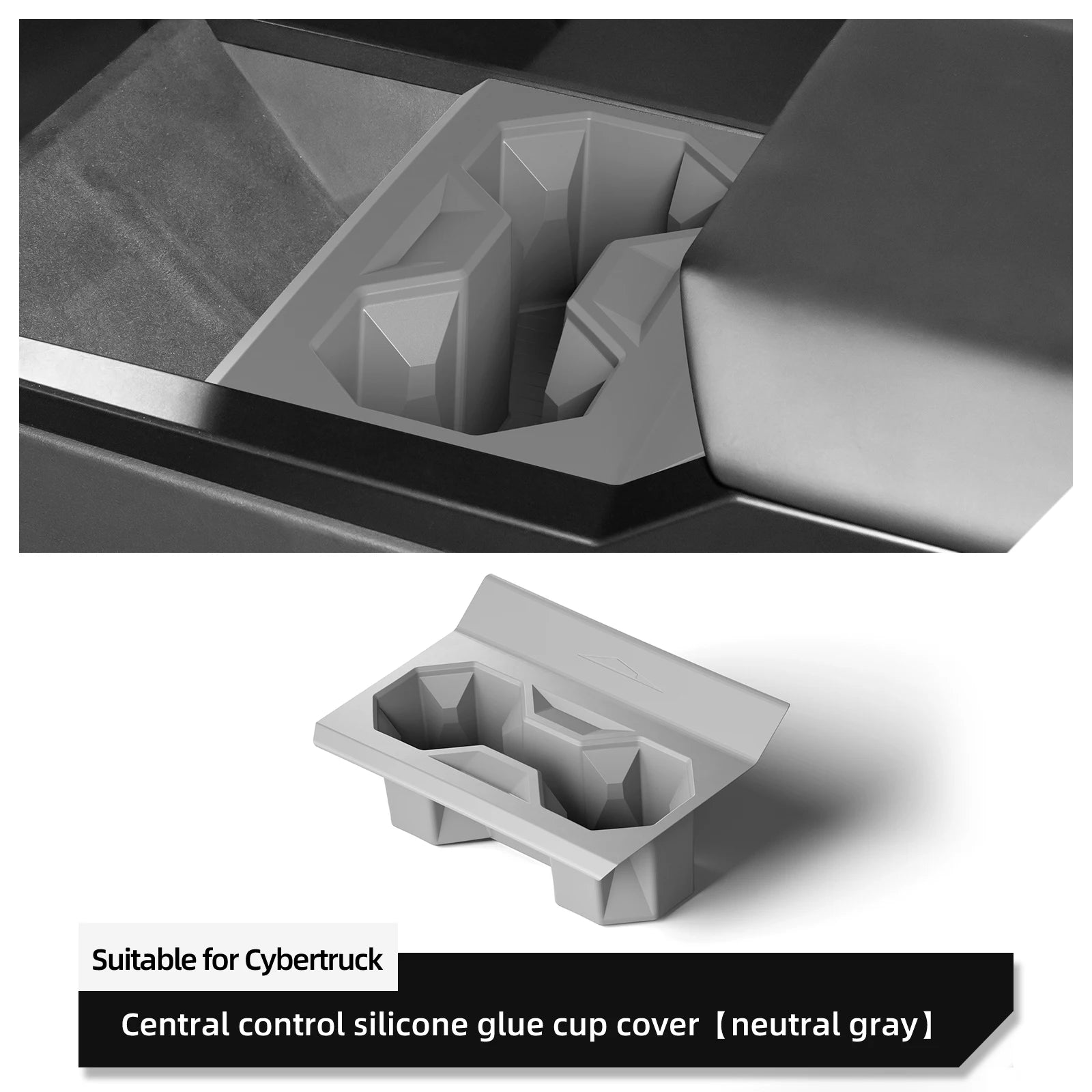 For Tesla Cybertruck 2024 2025 Water Cup Holder Central Control Drinks Holder Car Interior Accessories Water Cup Storage Box
