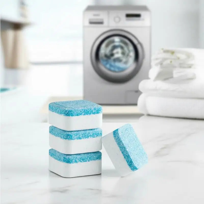 Washing Machine Cleaning Tablets 12PCS Strong Deodorizing Effect Works for Any Washer Brand or Model