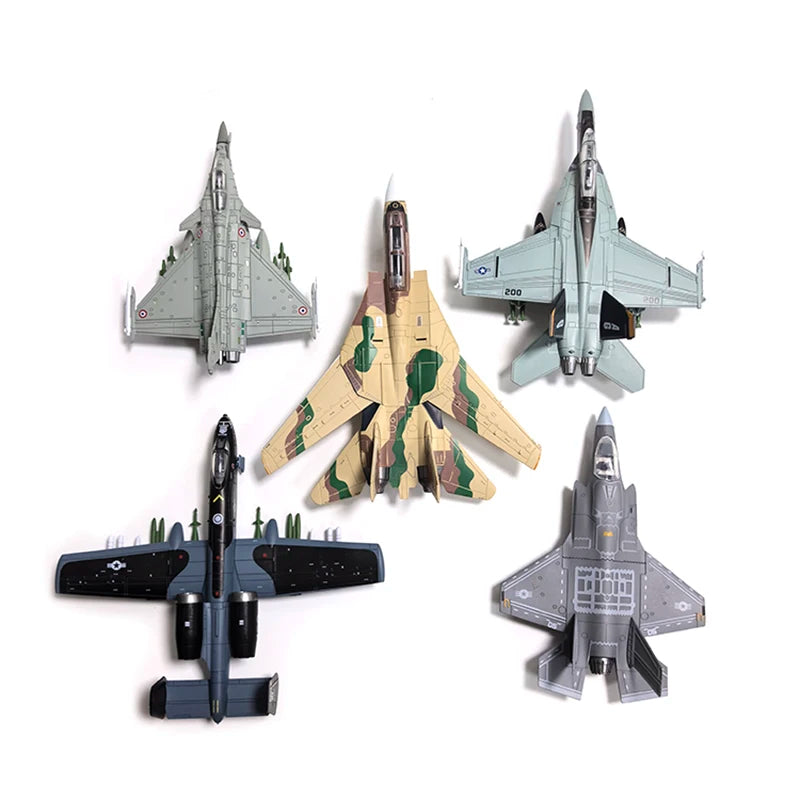 Assembly Toy Plane Model B-2 Er F22 A10 SU57 Fighter AH-64 Helicopter Aircraft Building Blocks Toy Military Collection Gift