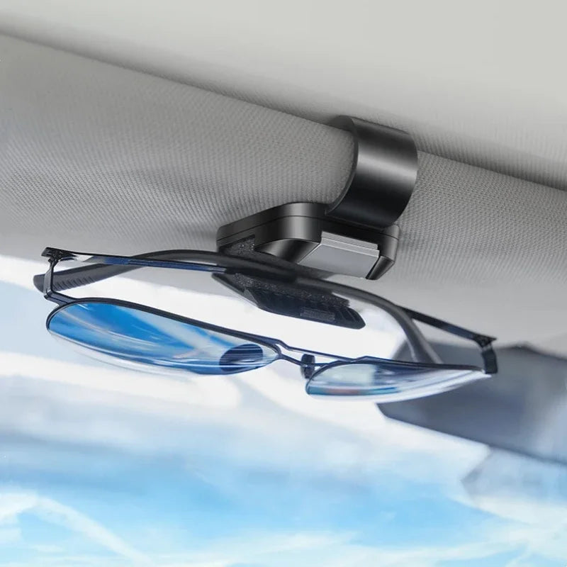 1PC Car Sun Visor Glasses Clips Interior Eyeglasses Storage Holder Compact Storage Auto Interior Accessory with Alloy Buckle