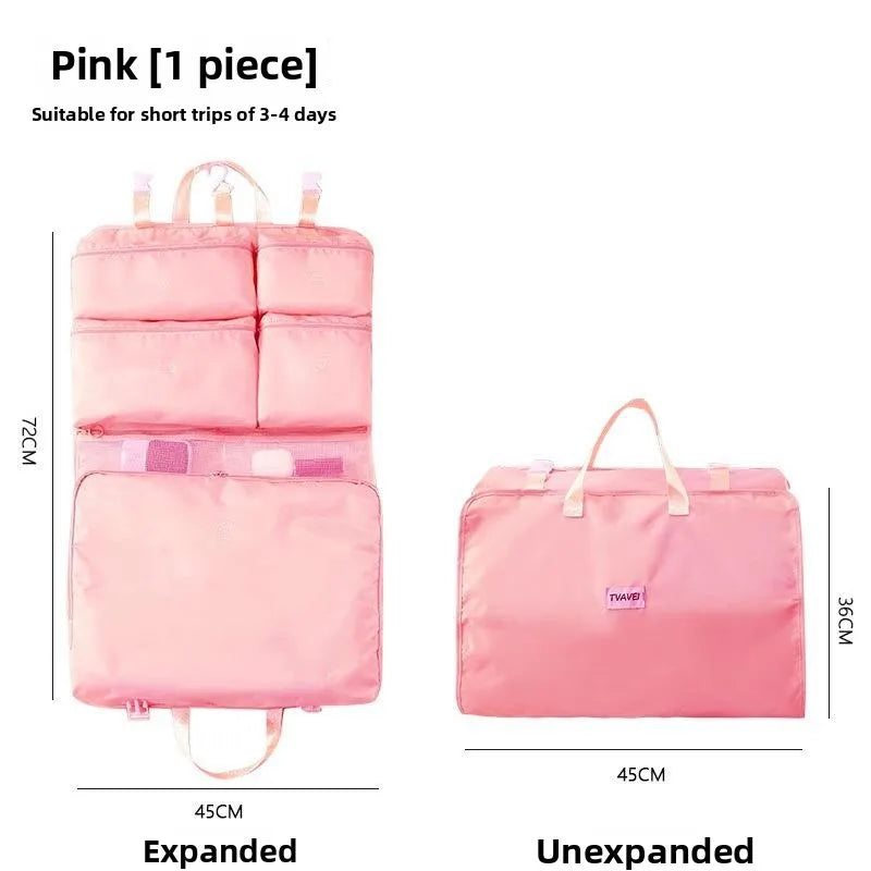 Travel Portable Clothing And Underwear Storage Bag Conveniently Organize Luggage for Easy Carry-On Durable Checkered Material