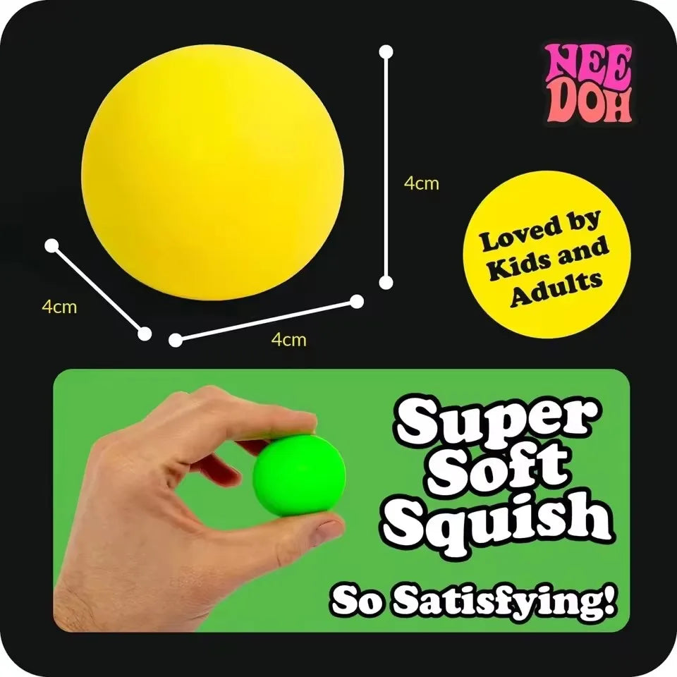 Schylling NeeDoh Mini Set Nice Cube & Mini Cat &Sports Ball Slow Rebound  Sensory Toy Stress Relief Mystery Blind Box Party Gift