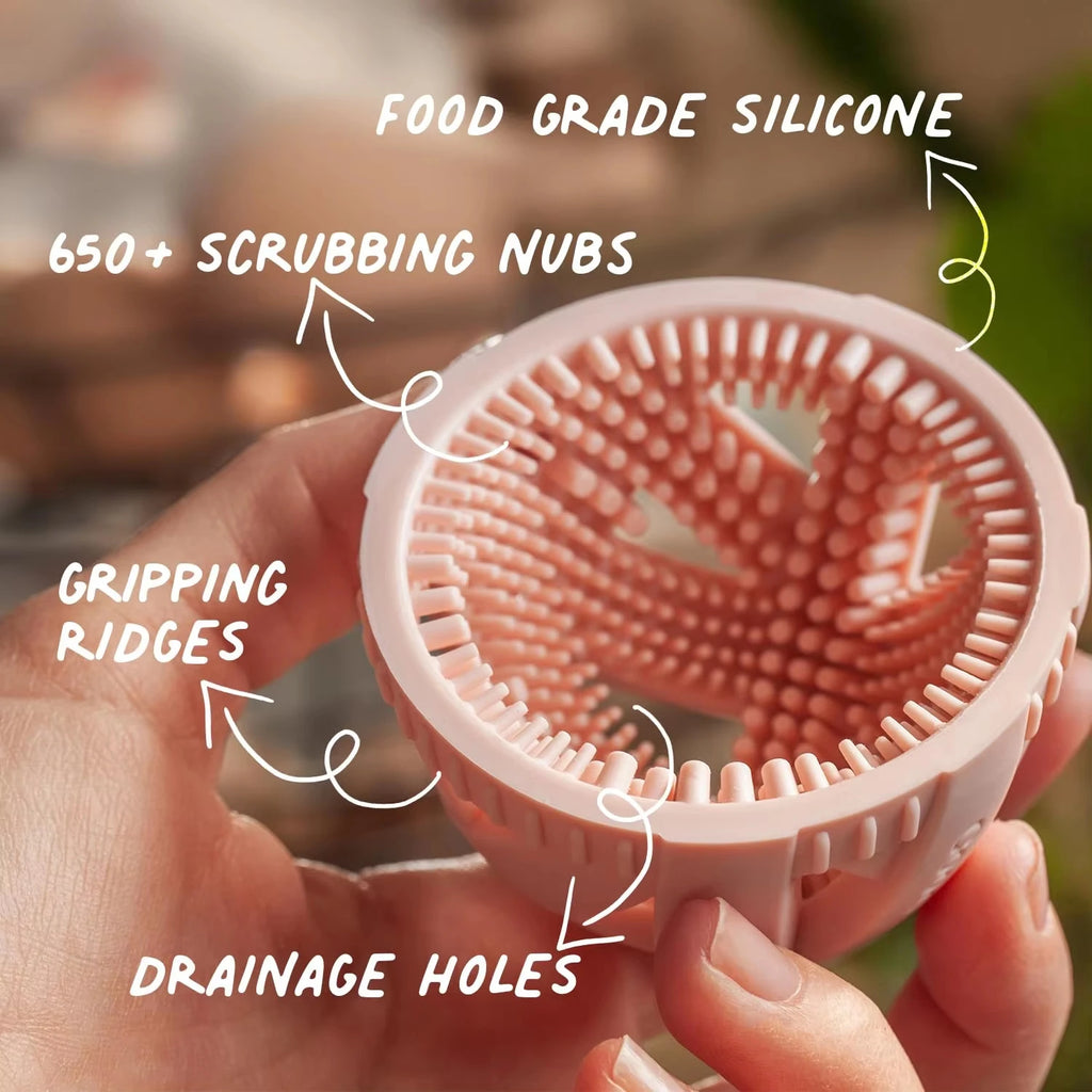 Silicone Egg Washing Brush Specialized Egg Cleaner Tool Flexible Food Grade Scrubber for Farm Fresh Eggs Kitchen Use