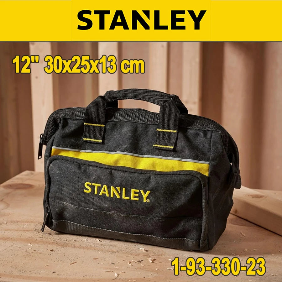 STANLEY Portable Tool Bag Open Design 12'' Comfortable Cotton Handle 15kg Load Capacity Large Capacity 1-93-330-23