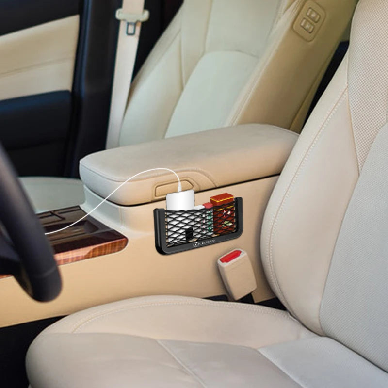 Car Seat Side Interior Back Sundries Pocket Mesh Storage Bag For Lexus RX330 IS250 Ct200h Fsport ES300h RX350 IS300h GS300 LS460