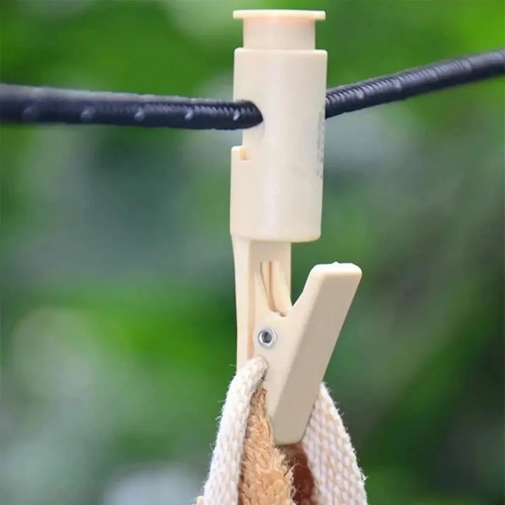 2Pcs Mini Clothesline Positioning Clip Outdoor Nylon Camping Clothespin Multi-function Windproof Laundry Pegs Clip