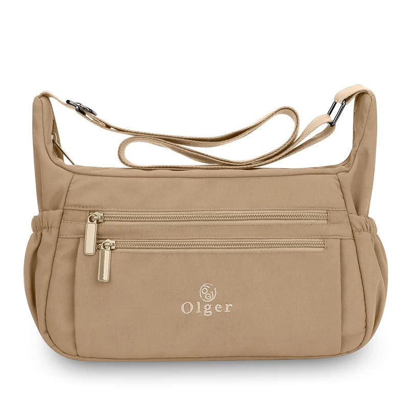 Fashion Nylon Women's Crossbody Bag Handbags with Multiple Pockets Large Capacity Lightweight Travel Shoulder Bag for Women
