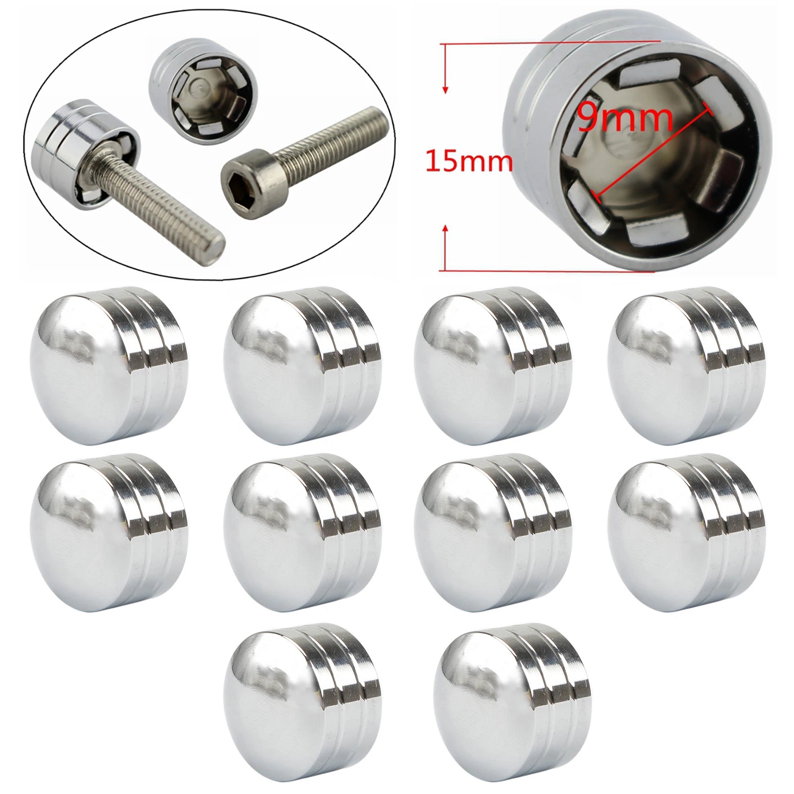 Motorcycle Engine Head Bolts Screw Toppers Cover Caps Nuts CNC Aluminum For Harley Touring Dyna Sportster Softail Twin Cam