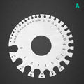 ★▲0-36 Round AWG SWG Wire Gauge Thickness Ruler Gauge Diameter Stainless Steel Measurer Tool