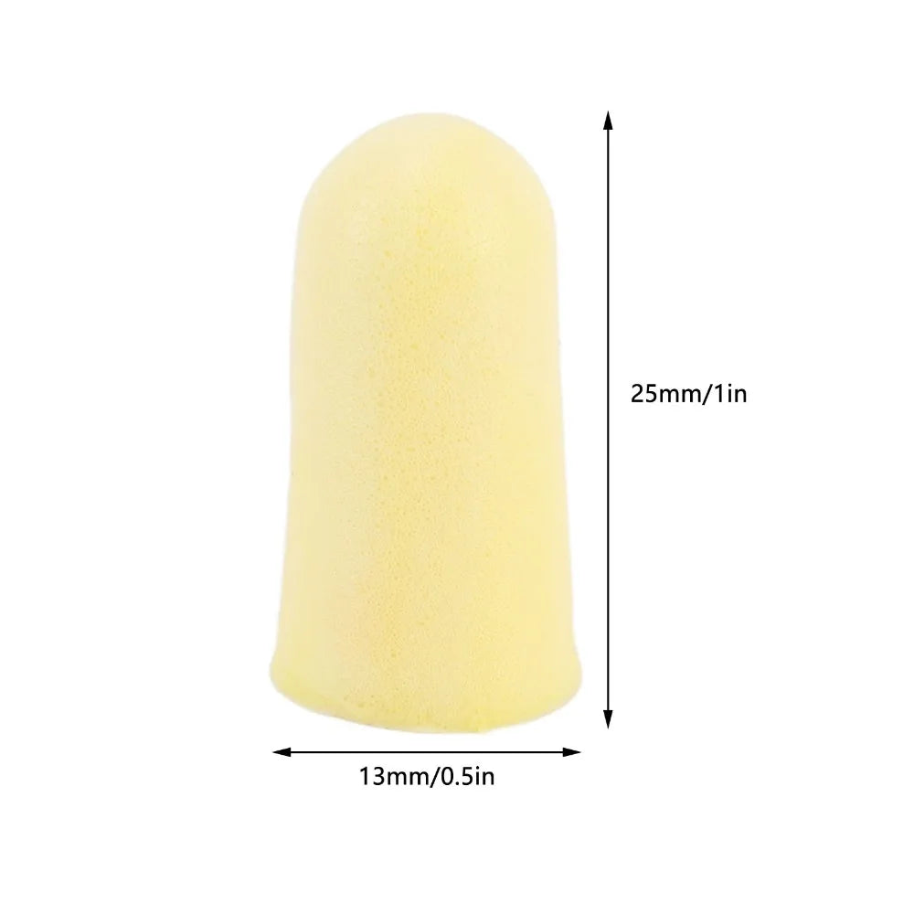 60Pcs Yellow, Blue 60Pcs Slow Rebound Foam Ear Plugs 25 x 13mm Slow Rebound Sponge Bullet Shape Sleep Sound Insulation Plugs