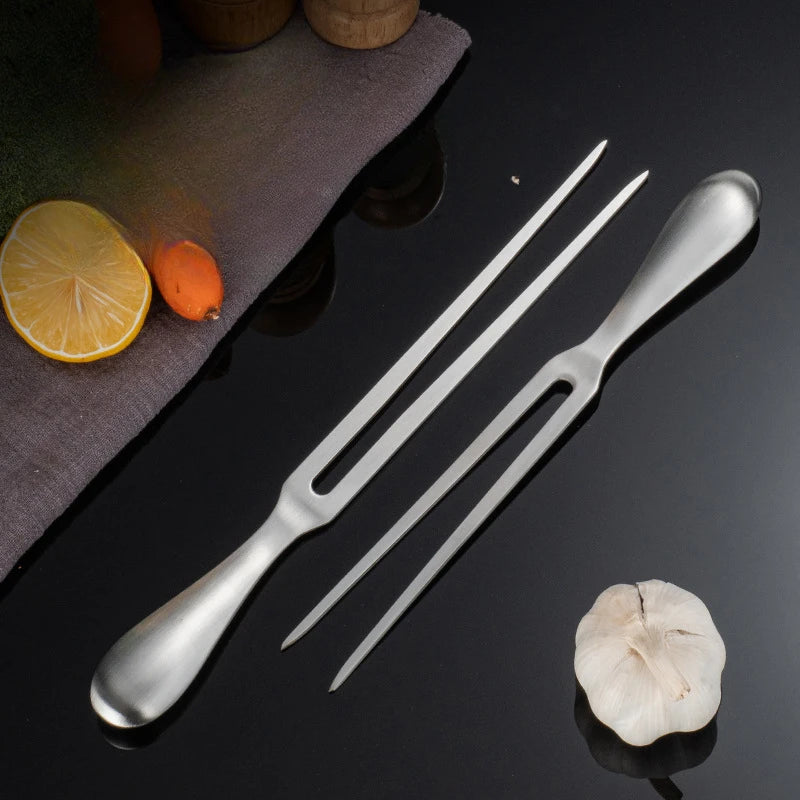 304 Stainless Steel Meat Carving Forks 11in BBQ Serving Tools - Durable Ergonomic - Perfect for Kitchen Roasting Grilling Prep