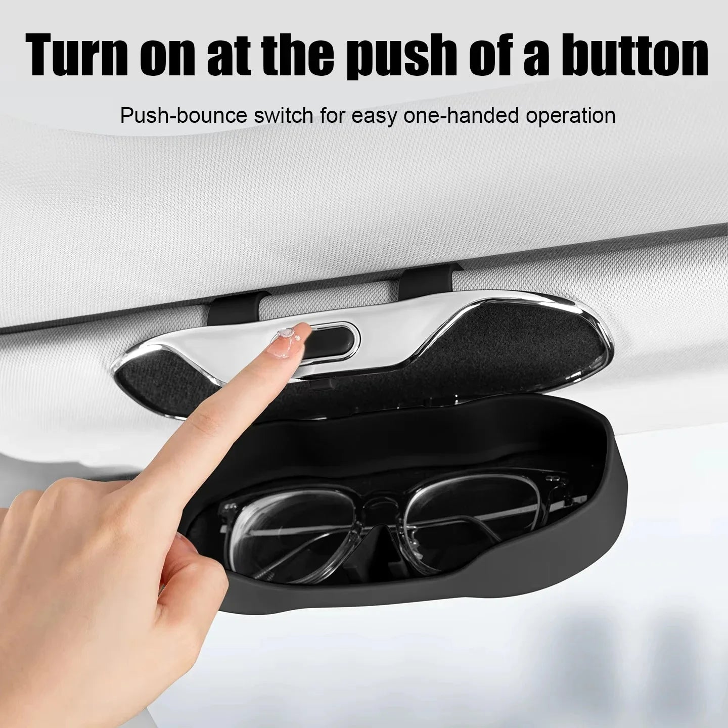 Car Glasses Box Portable Car Sunglasses Holder ABS Storage Case Anti-Scratch Eyeglasses Protection Box Car Interior Accessories