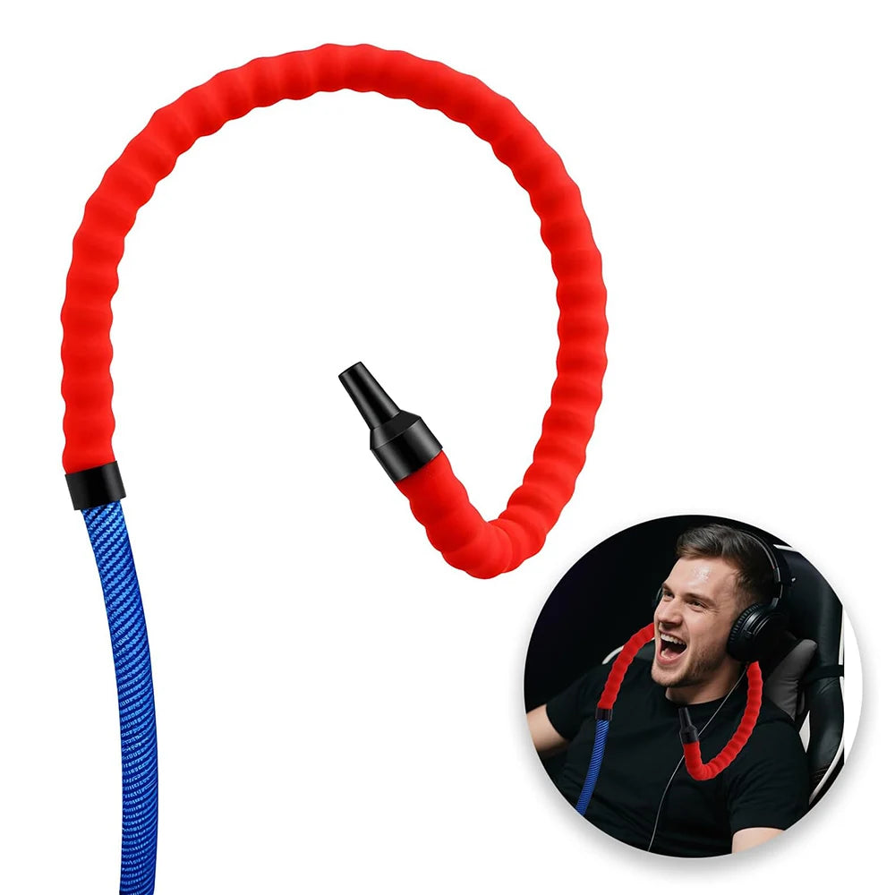 Hookah hose Flexible Neck Strap with Silicone Tube for Comfortable Shisha Hand Free Hookah Hose