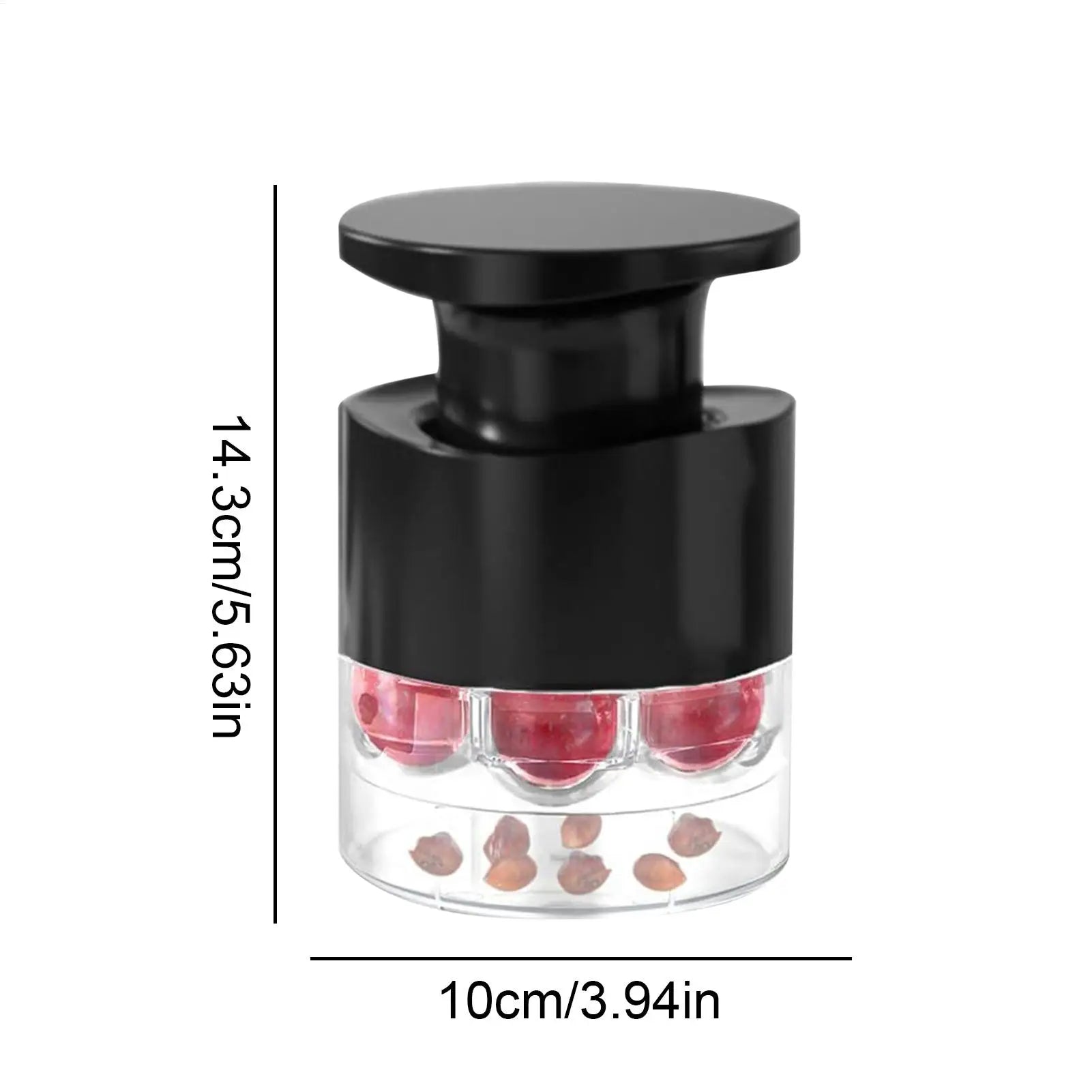 Easy-Press Cherry Pitter with 7 Holes Olive Seed Squeeze Tool Stoner Remover Kitchen Corer Aid for Dessert Jam Hawthorn Juice