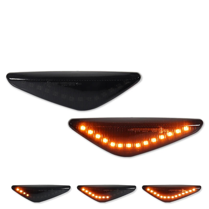 2pcs Car Side Indicator Marker Amber LED Repeater Light Lamps For BMW X3 F25 X5 E70 X6 E71 E72  Sequential Turn Signal Lights