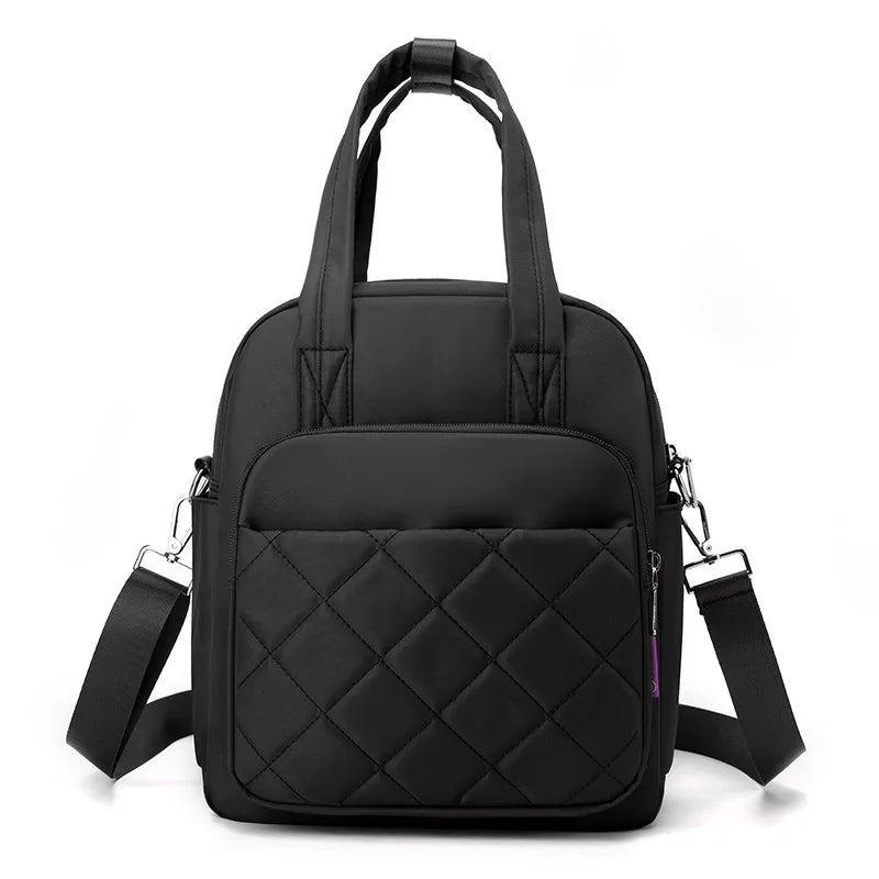 Women's Backpack Travel Casual Waterproof Women's Shoulder Bag Women's Large Capacity Rucksack Black Pocket Casual Mummy Bag