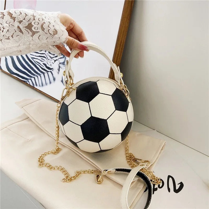 Women's INS Super Hot Personalized Basketball Bag Versatile One Shoulder Crossbody Bag Korean Edition Round Bag Fast Shipment