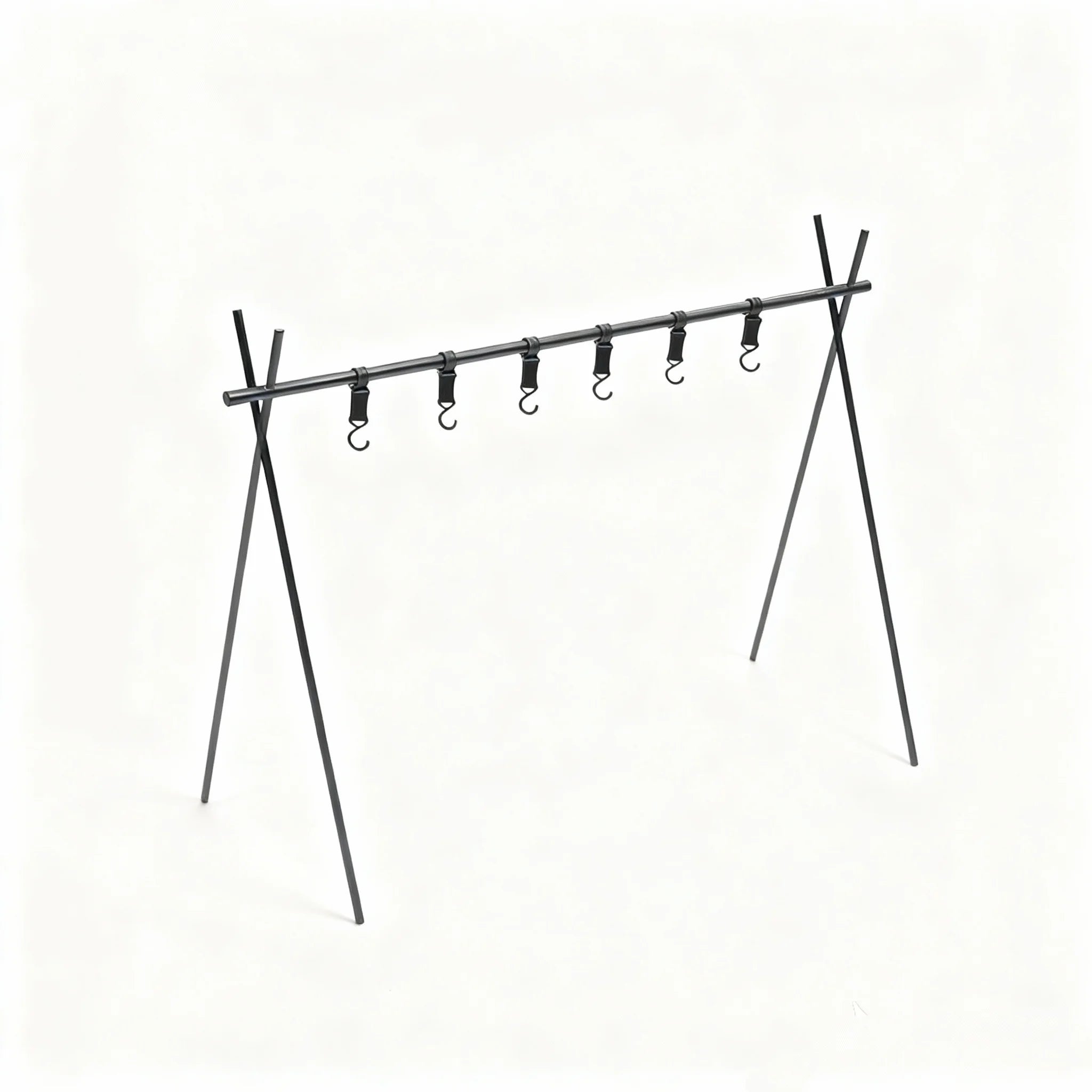 Outdoor Folding Hanging Rack, Camping Cookware and Tableware Storage Hook Rack for Outdoor Hiking, Picnic