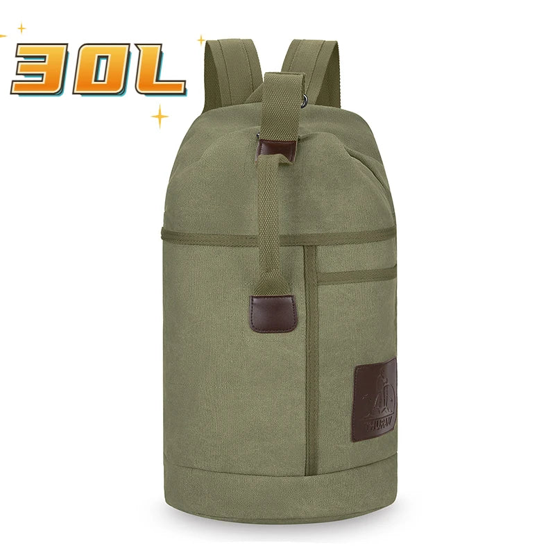 30L/60L Outdoor Sports Bag  Rucksack Canvas Backpacks  School Bag Hiking Travel Backpacks Bucket Bag