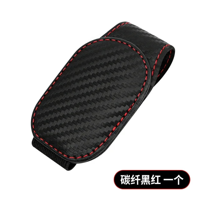 Magnetic Leather Eyeglass Hanger Clip Universal Car Sunglasses Holder Visor Organizer for Men Women Ticket Card Clip