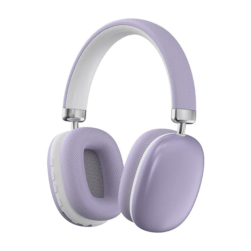 Fabric Headband Bluetooth Over-Ear Headphones Breathable Comfortable Metal Adjustment for Student Music Lover Office Worker