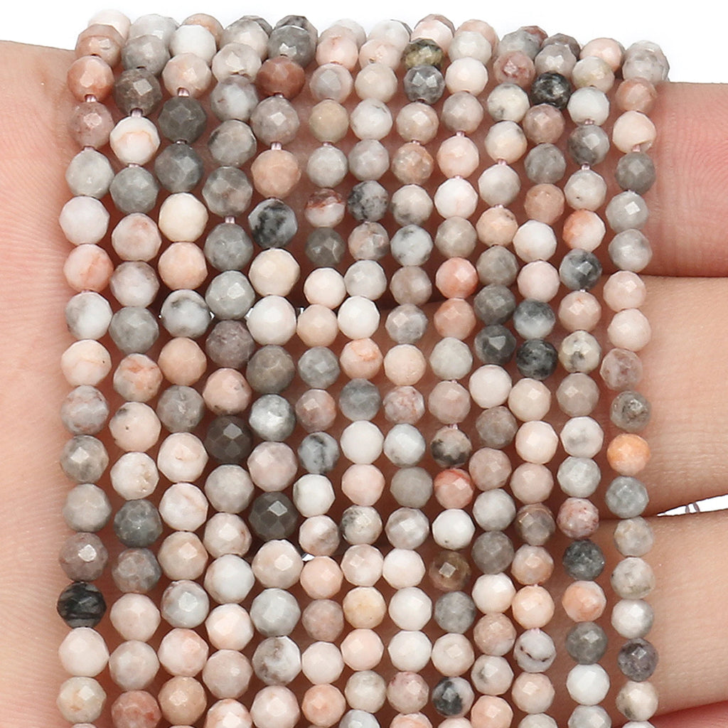 Natural Red Jasper 2mm 3mm 4mm Faceted Round Loose Spacer Beads Diy Bracelet Necklace Jewelry Making Handmade Crafts Accessories