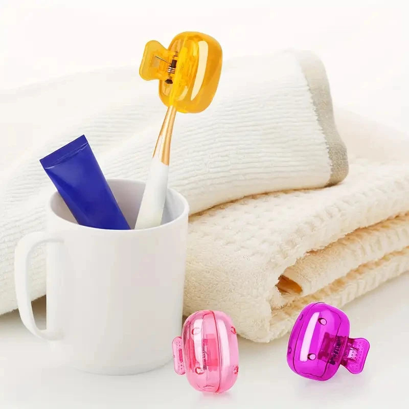 Portable Toothbrush Head Storage Clip Travel Toothbrush Protective Cap Random Color Toothbrush Head Cover Plastic Brush Pod Case